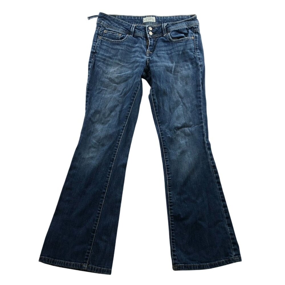 Aeropostale Womens Hailey Flare Jeans Size 5/6 Short Blue Denim Casual Retro Y2K